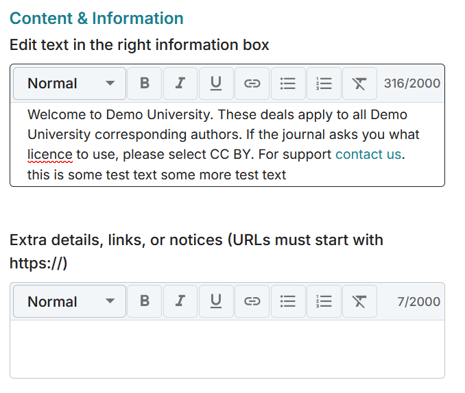 Screenshot of empty Extra details textbox