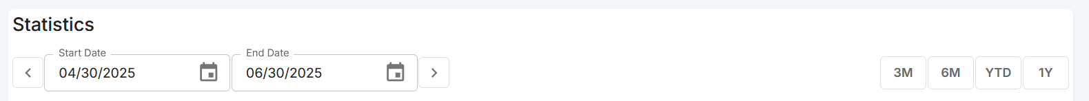 Date and period selector screenshot