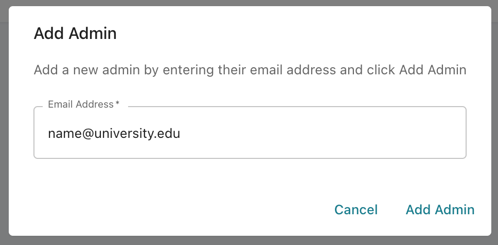 Add admin email textbox with email text screenshot.