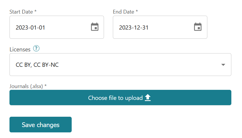 Screenshot of Save changes