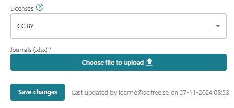 Screenshot of save changes button.