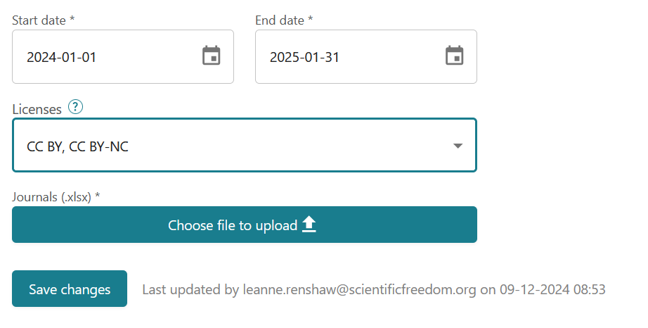Save changes button screenshot.