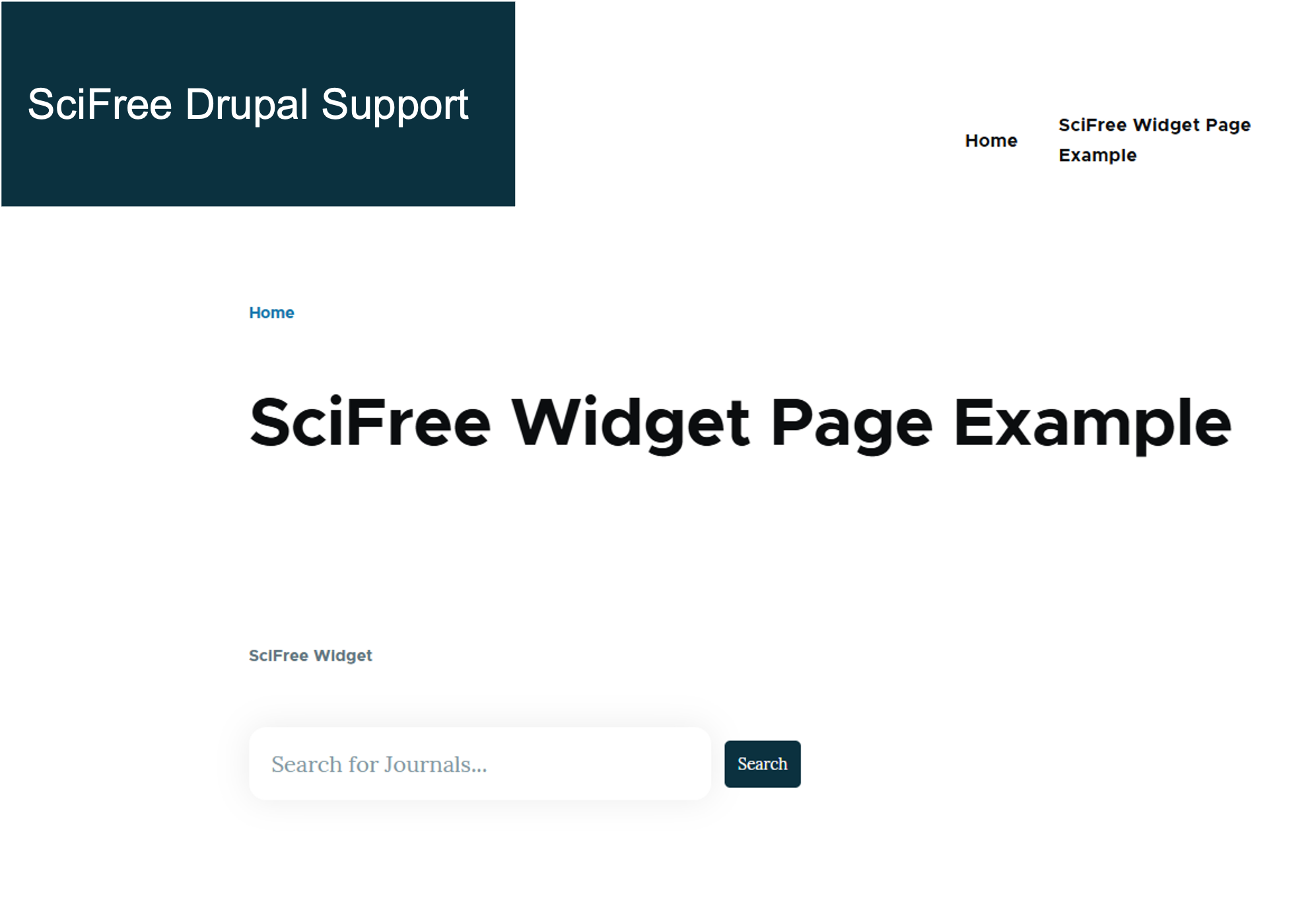 Example of JST widget on Drupal screenshot